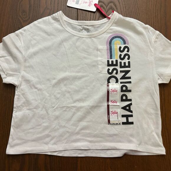NWT Justice Girls Short Sleeve Everyday Faves Boxy T-Shirt, Sizes small 7/8 - Picture 5 of 11